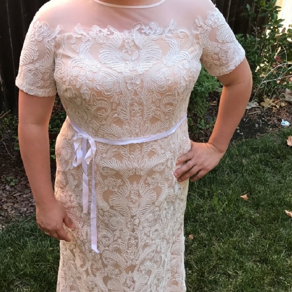 Beautiful ivory formal floor length gown